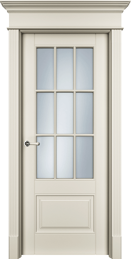 Дверь со стеклом Оксфорд-2 ПО RAL 9001