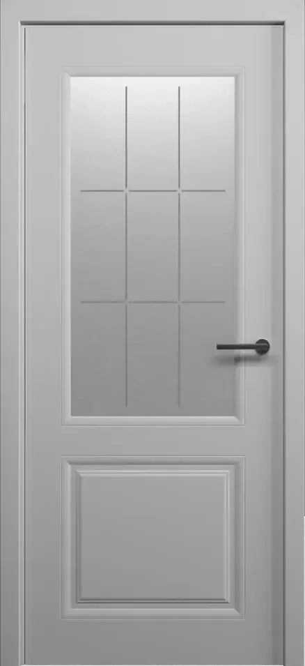 Дверь со стеклом Стиль 1 ПО серая эмаль
