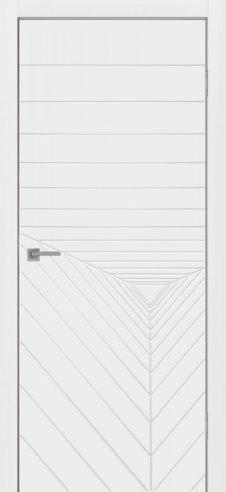 Дверь глухая Графика 12 белый эмалит