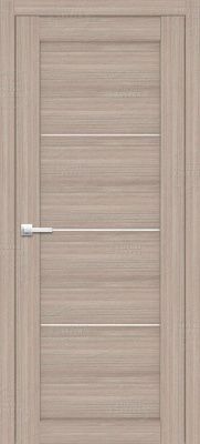 Дверь экошпон 18К с черным стеклом