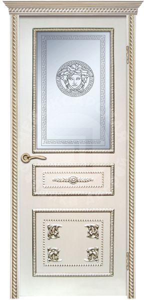 Дверь экошпон Зевс ПО с матовым стеклом