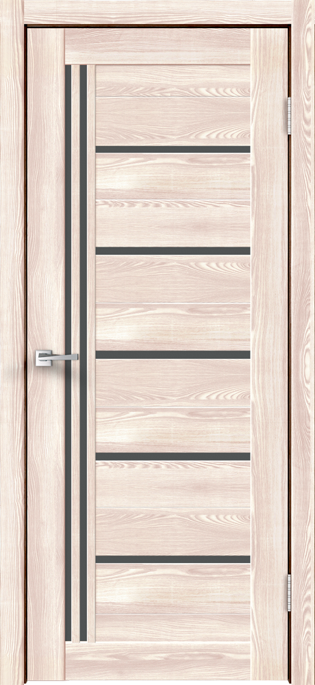 Дверное полотно Экошпон XLINE 17 цвет Клён крем стекло Мателюкс Графит