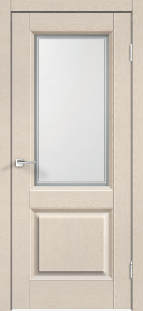 Дверное полотно SoftTouch ALTO 6V цвет Ясень капучино структурный стекло Мателюкс, контур №1