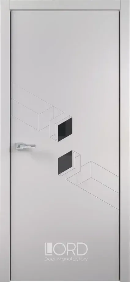 Дверь экошпон Figura 12 Intarsio лакобель черный