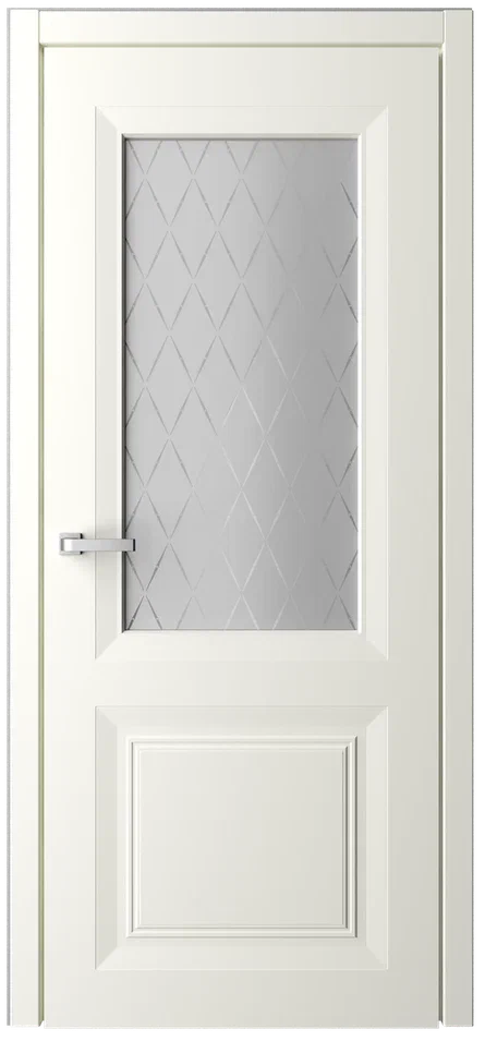 Дверь со стеклом Стиль Богема ПО латте эмаль