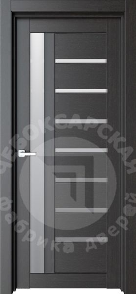 Дверь экошпон 37К с белым стеклом