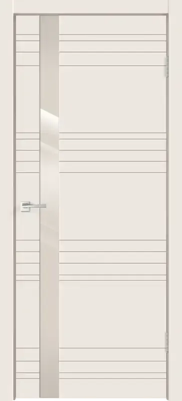 Дверное полотно Эмаль SCANDI N Z1 цвет Слоновая кость стекло Лакобель