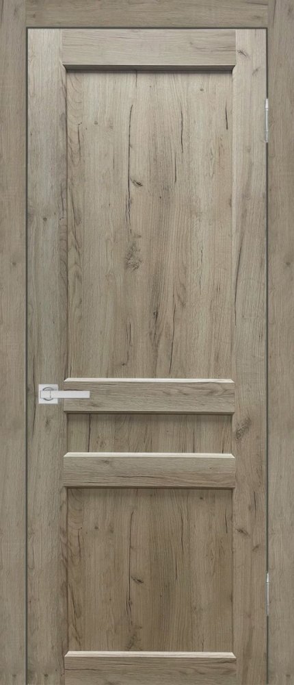 Дверь экошпон Евро 29 ПГ дуб крафт серый