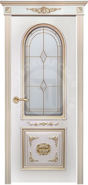 Дверь экошпон Гера ПО с матовым стеклом