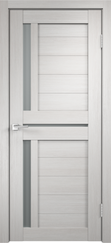 Дверное полотно Экошпон DUPLEX 3 цвет Дуб белый стекло Мателюкс