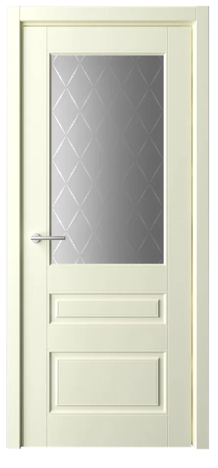 Дверь со стеклом Классика-3 ПО слоновая кость