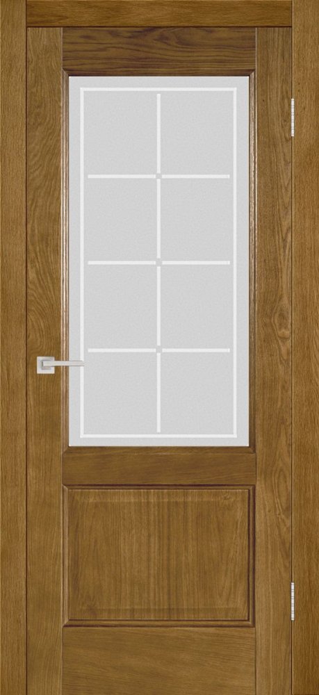 Дверь шпонированная Бристоль ПО со стеклом дуб натуральный