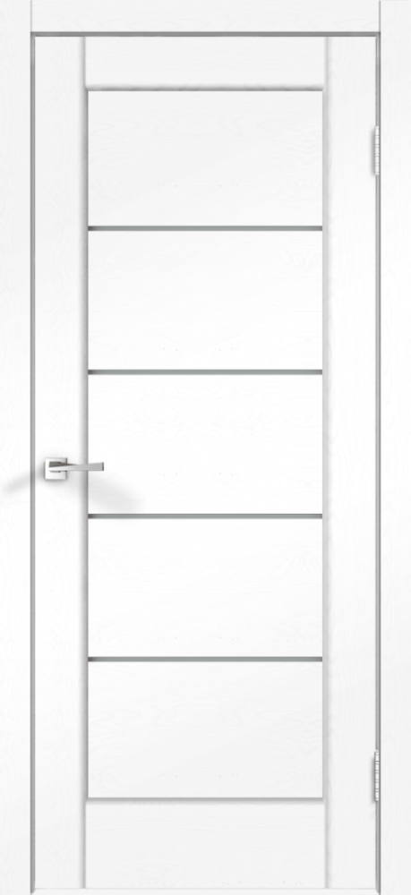 Дверное полотно SoftTouch PREMIER 1 цвет Ясень белый структурный стекло Мателюкс