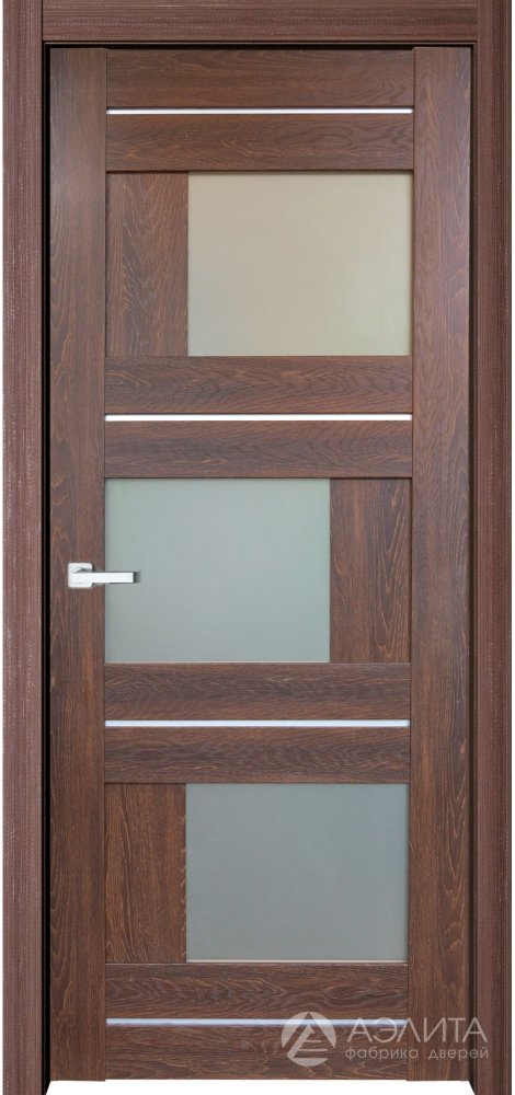 Дверь экошпон 13К с матовым стеклом