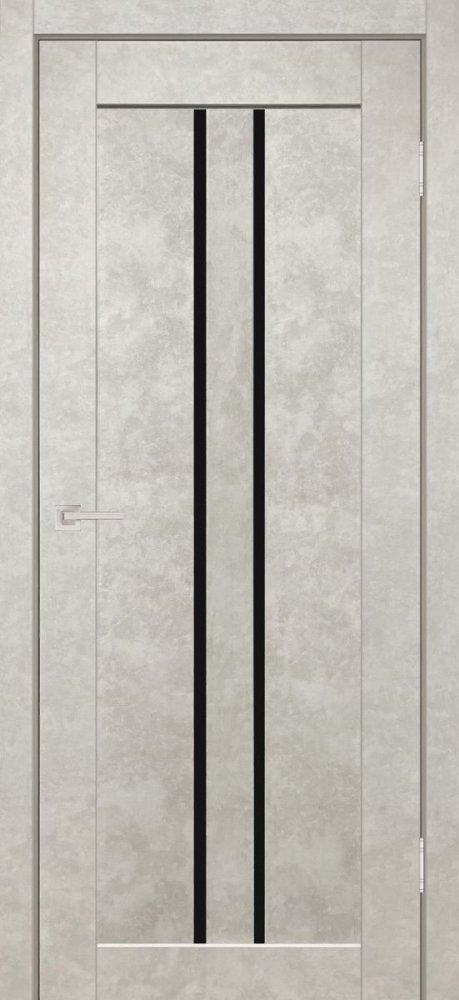 Дверь экошпон Форум Вертикаль бетон белый