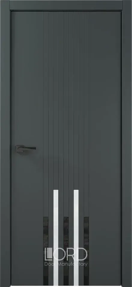 Дверь экошпон Tocco 7 стекло лакобель черный