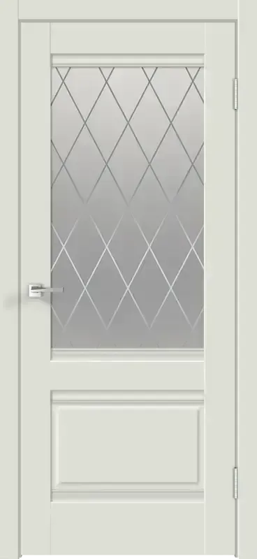 Дверное полотно Экошпон ALTO 2V цвет Светло-серый Эмалит
