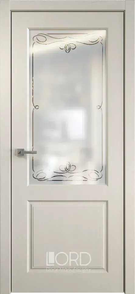 Дверь экошпон Corona К1 ПО стекло с гравировкой