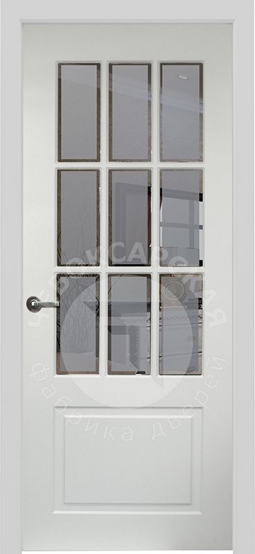 Дверь экошпон Лондон ПО с матовым стеклом