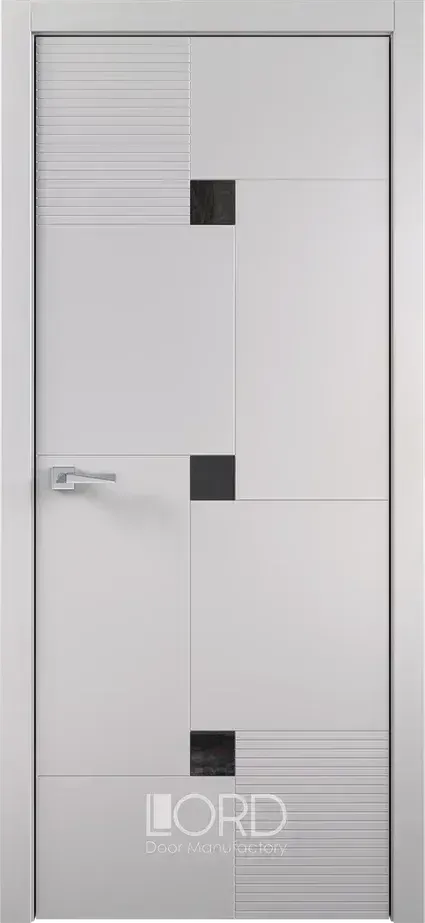 Дверь экошпон Figura 8 Intarsio лакобель черный