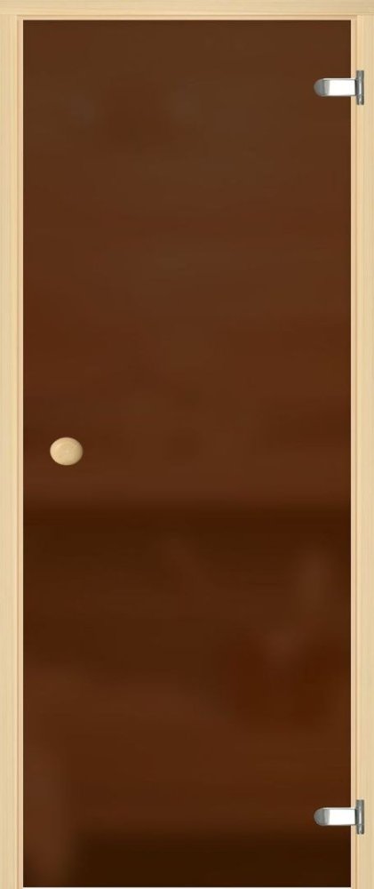 Дверь для сауны Лайт с ручкой кноб - стекло бронза