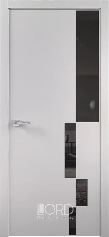 Дверь экошпон Figura 6 Intarsio лакобель черный