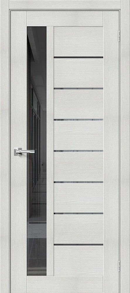 Межкомнатная дверь экошпон Браво-27 200*90 Bianco Veralinga Mirox Grey