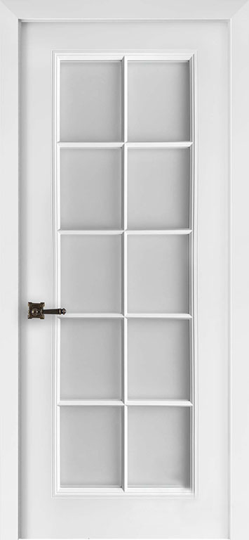 Дверь со стеклом Богемия 6 ПДО белая эмаль