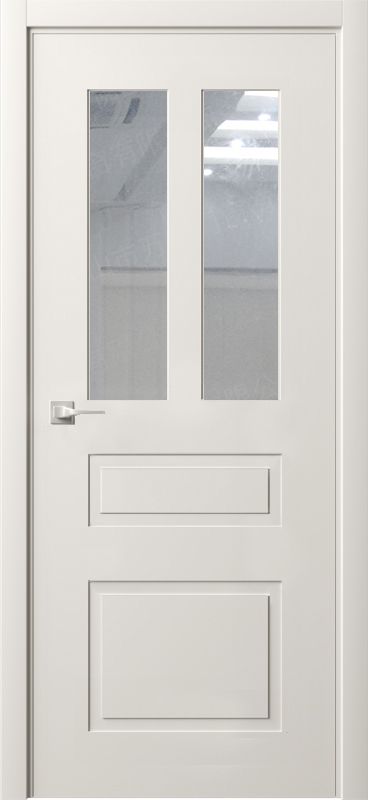 Дверь экошпон Твин 270 ПО с матовым стеклом