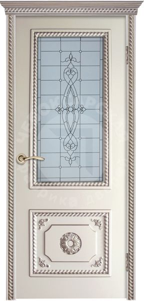 Дверь экошпон Аполлон ПО с матовым стеклом