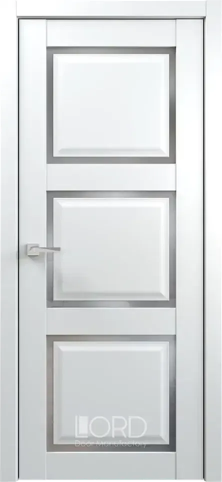 Дверь экошпон Molle 3 стекло сатинат белый