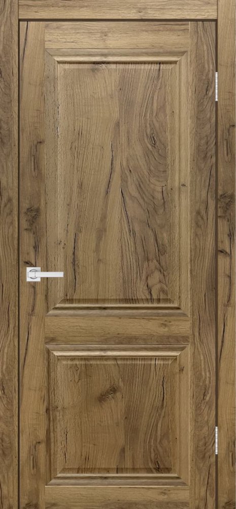 Дверь экошпон Евро 4 дуб крафт натуральный