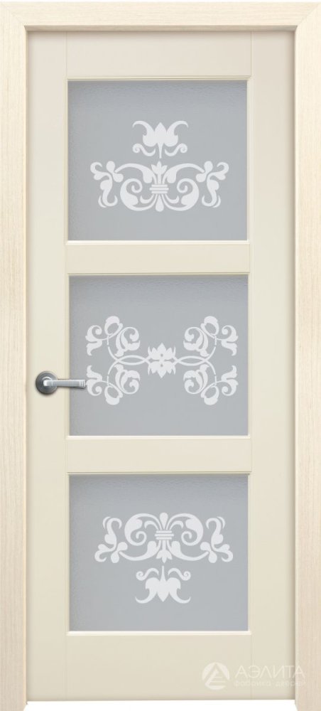 Дверь экошпон Эмма 160 ПО с матовым стеклом