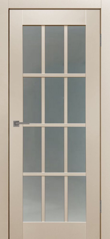 Дверь со стеклом Юник 102 ПО ваниль эмалит