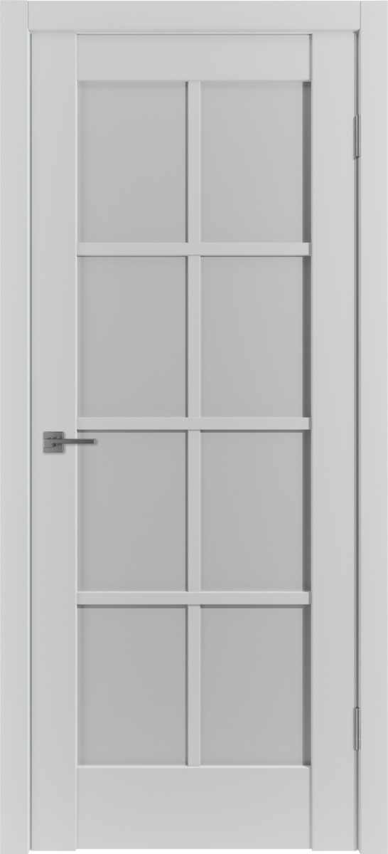 Дверь эмалекс ER1 ДО steel стекло White Cloud