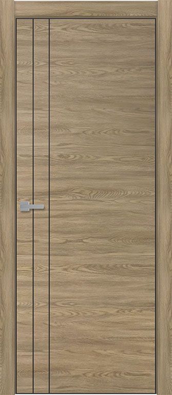 Дверь эмалит Tamburat 4105 ПДТО дуб мадейра черная кромка