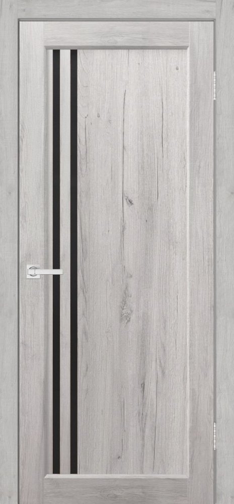 Дверь экошпон Евро 11 граф белый