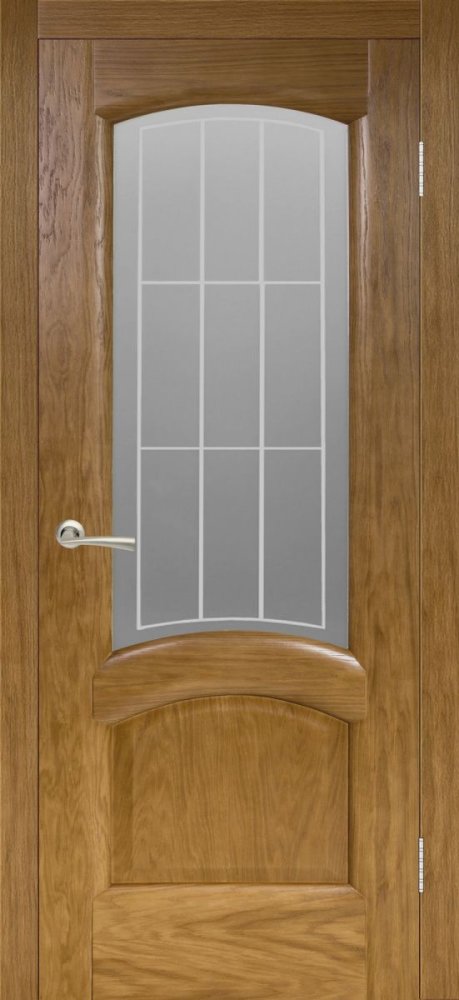 Дверь шпонированная Александрит ПО со стеклом дуб натуральный