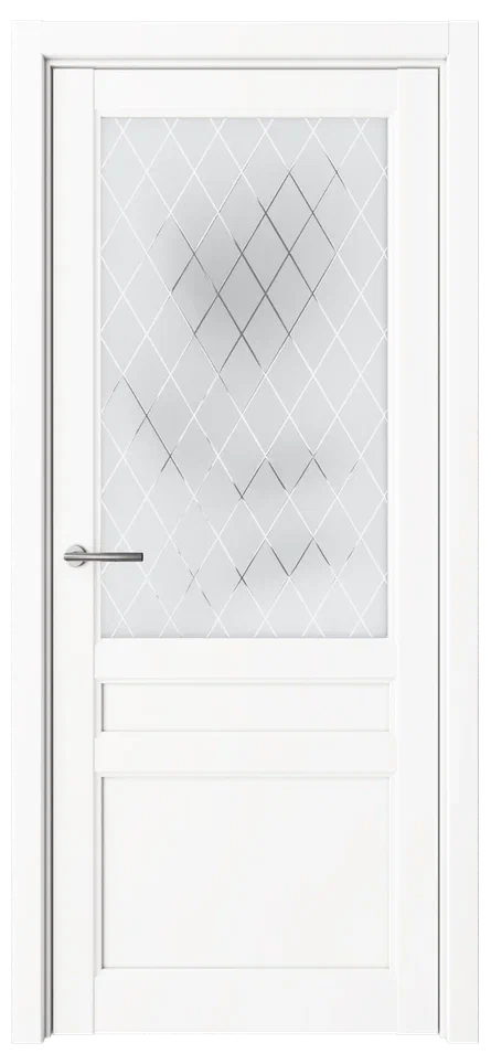Дверь эмалит Олимпия ПО винил белый