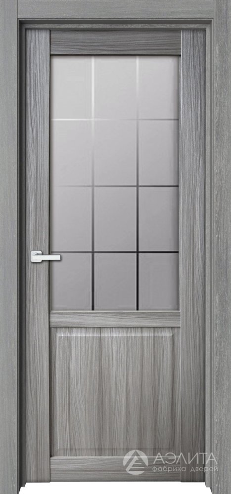 Дверь экошпон 44К с матовым стеклом