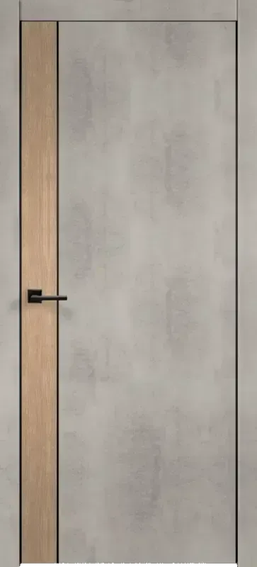 Дверное полотно Экошпон TECHNO BLACK DUO 1 цвет Муар светло-серый