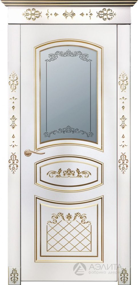 Дверь экошпон Юпитер ПО с матовым стеклом