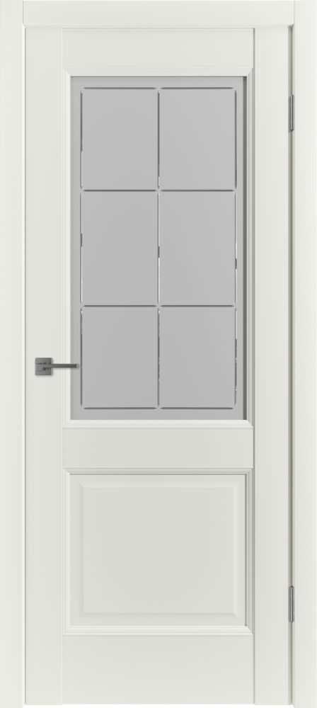 Дверь эмалекс E2 ДО mid white стекло Crystal Cloud