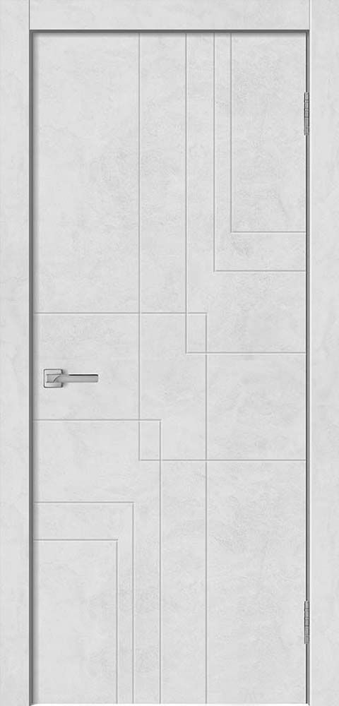 Дверь экошпон GEOMETRY-3 бетон снежный