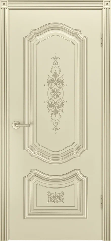 Дверь глухая Катания В3 ПГ шампань с патиной белое золото
