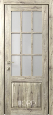 Дверь экошпон Кантри 14 ПО стекло сатинат бронза