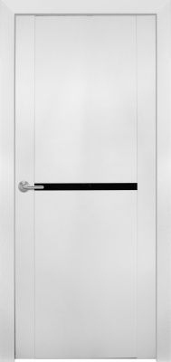 Дверь экошпон Sky S2 с черным стеклом