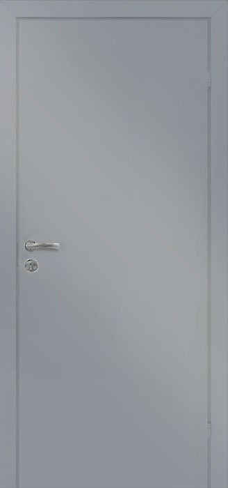 Дверь глухая ДГ с притвором серая эмаль