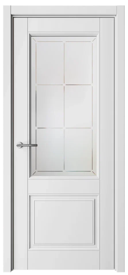 Дверь со стеклом Классика-2 ПО белая эмаль