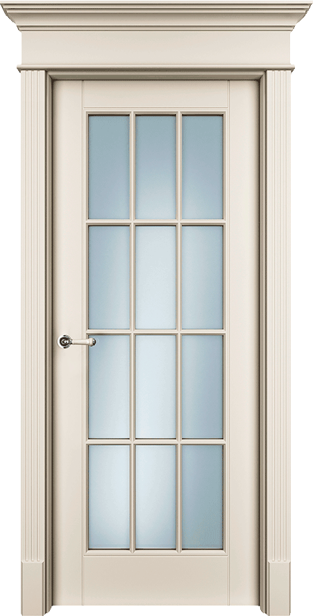 Дверь со стеклом Оксфорд ПО RAL 9001